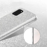 Glitzer Handyhülle aus TPU für Samsung Galaxy A03s in Silber