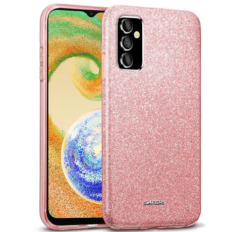 Glitzer Handyhülle aus TPU für Samsung Galaxy A13 5G / A04s in Rosegold