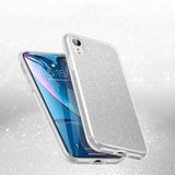 Glitzer Handyhülle aus TPU für Samsung Galaxy A14 4G / 5G in Silber