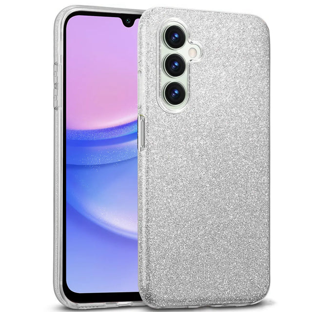 Glitzer Handyhülle aus TPU für Samsung Galaxy A15 4G/5G in Silber