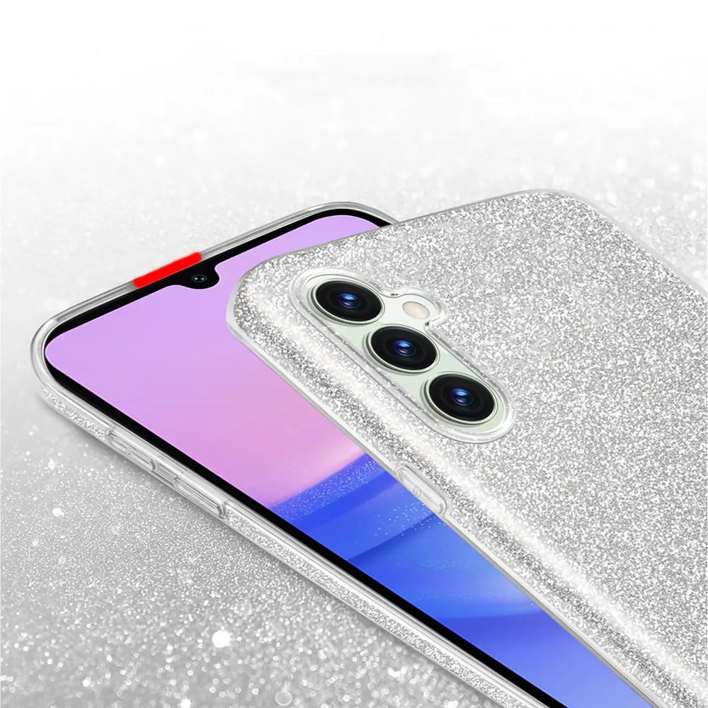 Glitzer Handyhülle aus TPU für Samsung Galaxy A15 4G/5G in Silber