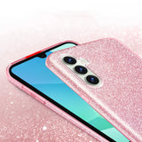 Glitzer Handyhülle aus TPU für Samsung Galaxy A16 5G in Rosegold