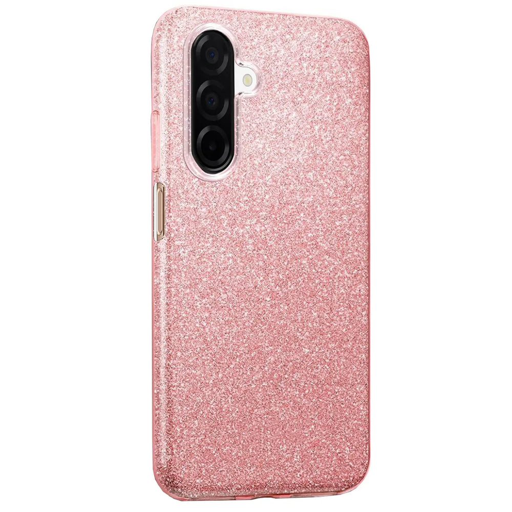 Glitzer Handyhülle aus TPU für Samsung Galaxy A17 5G in Rosegold