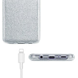 Glitzer Handyhülle aus TPU für Samsung Galaxy A22 4G / M32 / M22 in Silber