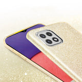 Glitzer Handyhülle aus TPU für Samsung Galaxy A22 5G in Gold