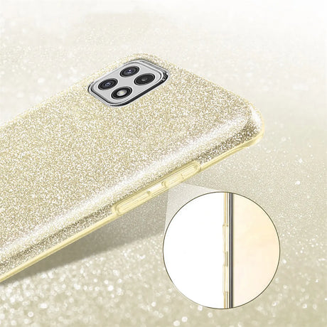 Glitzer Handyhülle aus TPU für Samsung Galaxy A22 5G in Gold