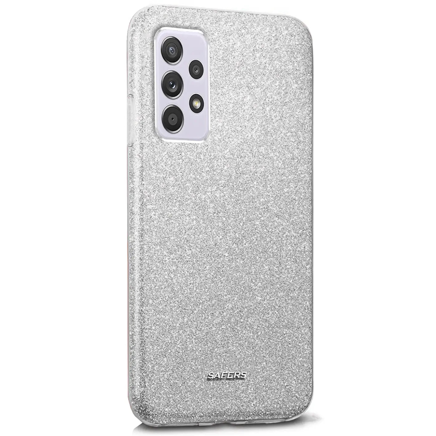 Silberne Glitzer-TPU-Hülle für Samsung Galaxy A23 5G, Rückansicht.