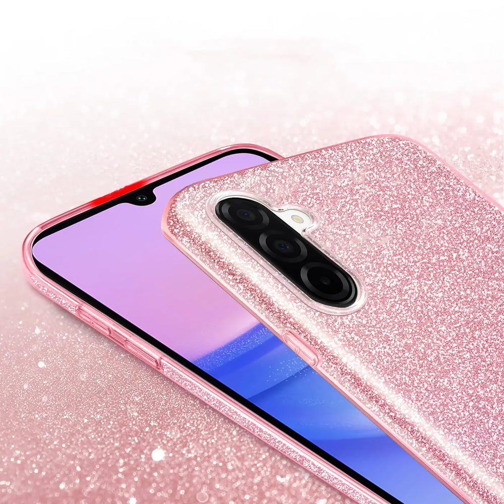 Glitzer Handyhülle aus TPU für Samsung Galaxy A26 5G in Rosegold