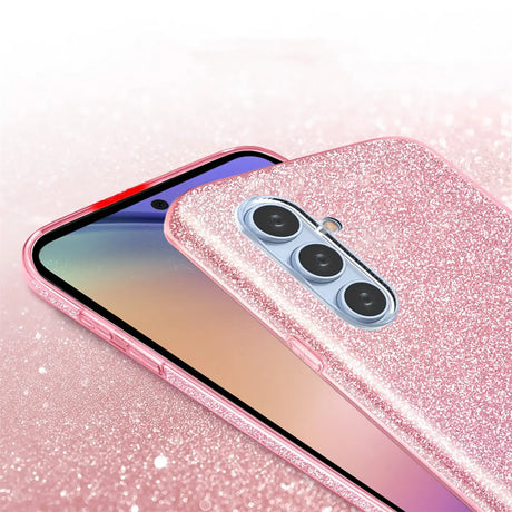 Glitzer Handyhülle aus TPU für Samsung Galaxy A34 5G in Rosegold