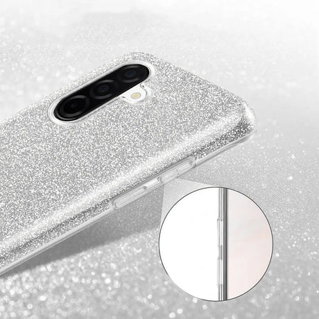 Glitzer Handyhülle aus TPU für Samsung Galaxy A36 5G in Silber