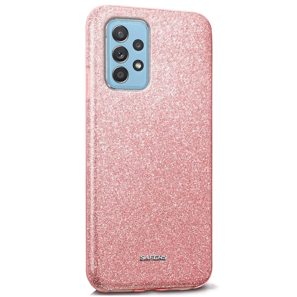 Rosa Glitzer TPU Hülle für Samsung Galaxy A52/A52 5G/A52S 5G, Rückansicht