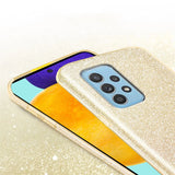 Glitzer Handyhülle aus TPU für Samsung Galaxy A72 in Gold