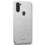 Glitzer Handyhülle aus TPU für Samsung Galaxy M11 in Silber