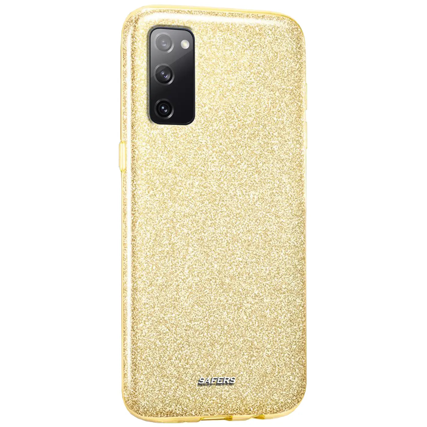 Goldene Glitzer-TPU-Hülle für Samsung Galaxy S20, Rückansicht, von oben