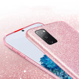 Glitzer Handyhülle aus TPU für Samsung Galaxy S20 in Rosegold