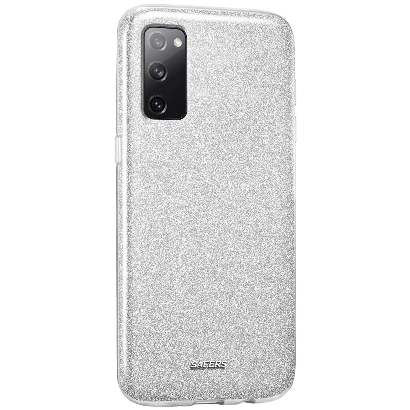 Silberne Glitzer-TPU-Hülle für Samsung Galaxy S20, Rückansicht