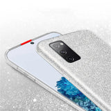 Glitzer Handyhülle aus TPU für Samsung Galaxy S20 in Silber