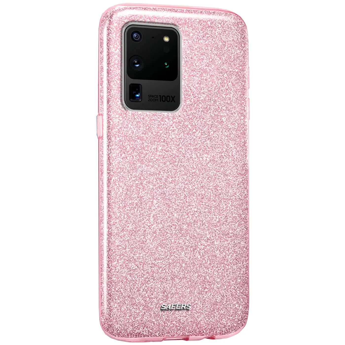 Rosa Glitzer TPU Hülle für Samsung Galaxy S20 Ultra, Rückansicht