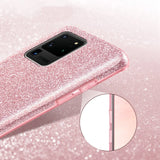 Glitzer Handyhülle aus TPU für Samsung Galaxy S20 Ultra in Rosegold