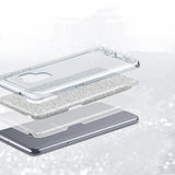 Glitzer Handyhülle aus TPU für Samsung Galaxy S20 Ultra in Silber
