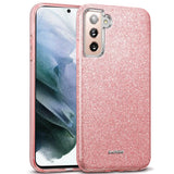 Glitzer Handyhülle aus TPU für Samsung Galaxy S21 FE in Rosegold