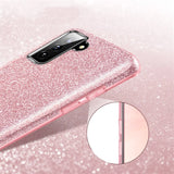 Glitzer Handyhülle aus TPU für Samsung Galaxy S21 FE in Rosegold