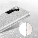 Glitzer Handyhülle aus TPU für Samsung Galaxy S22 in Silber
