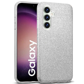 Glitzer Handyhülle aus TPU für Samsung Galaxy S23 FE in Silber