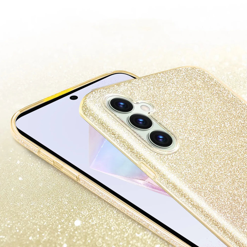 Glitzer Handyhülle aus TPU für Samsung Galaxy S23 in Gold