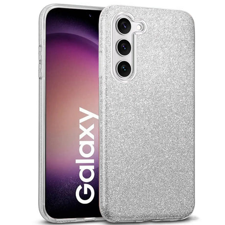 Glitzer Handyhülle aus TPU für Samsung Galaxy S23 in Silber