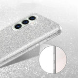 Glitzer Handyhülle aus TPU für Samsung Galaxy S23 in Silber
