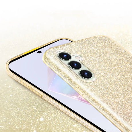 Glitzer Handyhülle aus TPU für Samsung Galaxy S23 Ultra in Gold