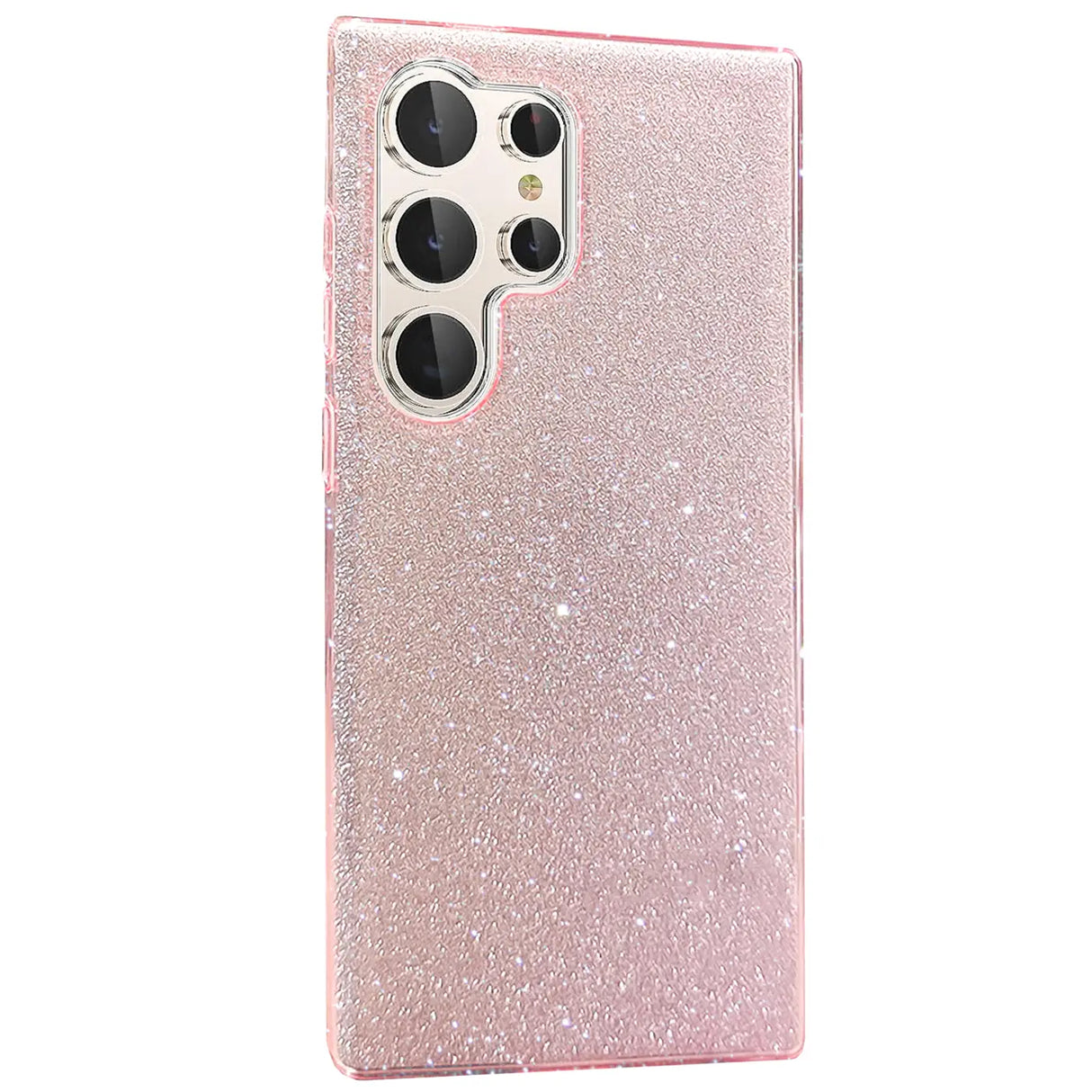Glitzer Handyhülle aus TPU für Samsung Galaxy S23 Ultra in Rosegold