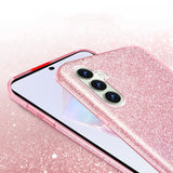 Glitzer Handyhülle aus TPU für Samsung Galaxy S23 Ultra in Rosegold