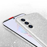 Glitzer Handyhülle aus TPU für Samsung Galaxy S23 Ultra in Silber