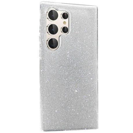 Glitzer Handyhülle aus TPU für Samsung Galaxy S24 Ultra in Silber