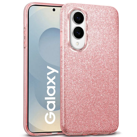 Glitzer Handyhülle aus TPU für Samsung Galaxy S25 Edge in Rosegold