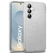 Glitzer Handyhülle aus TPU für Samsung Galaxy S25 FE in Silber