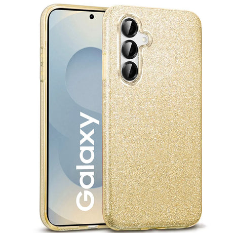 Glitzer Handyhülle aus TPU für Samsung Galaxy S25+ in Gold