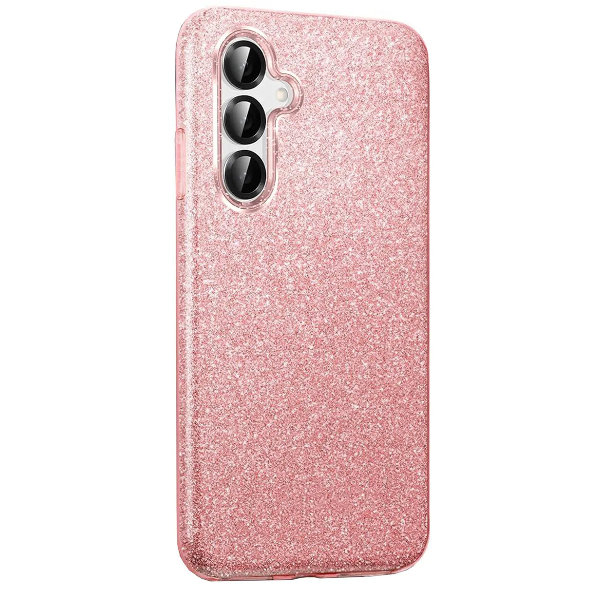 Glitzer Handyhülle aus TPU für Samsung Galaxy S25 in Rosegold