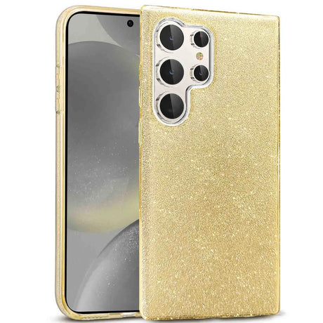 Glitzer Handyhülle aus TPU für Samsung Galaxy S25 Ultra in Gold