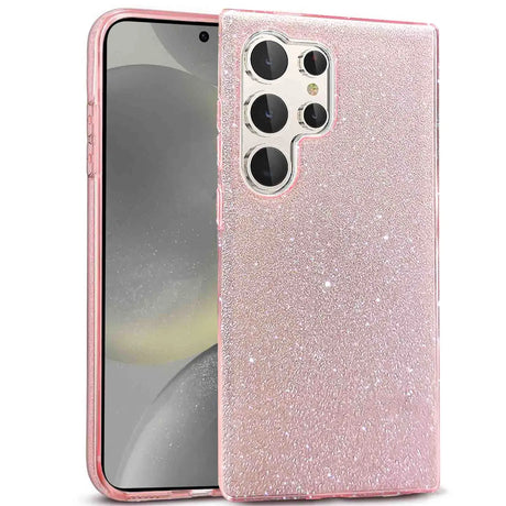Glitzer Handyhülle aus TPU für Samsung Galaxy S25 Ultra in Rosegold