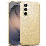 Goldene Glitzer-TPU-Hülle auf einem Samsung Galaxy S26, Seitenansicht