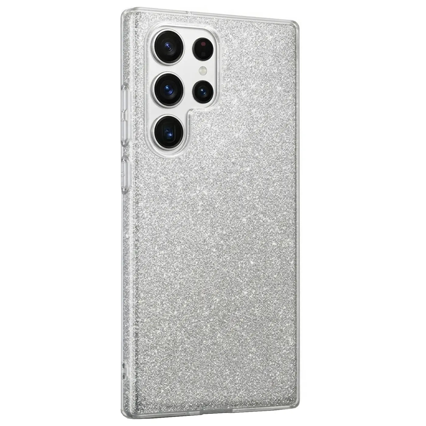Silberne Glitzer TPU Hülle für Samsung Galaxy S26 Ultra, Rückansicht