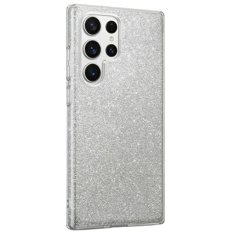 Silberne Glitzer TPU Hülle für Samsung Galaxy S26 Ultra, Rückansicht
