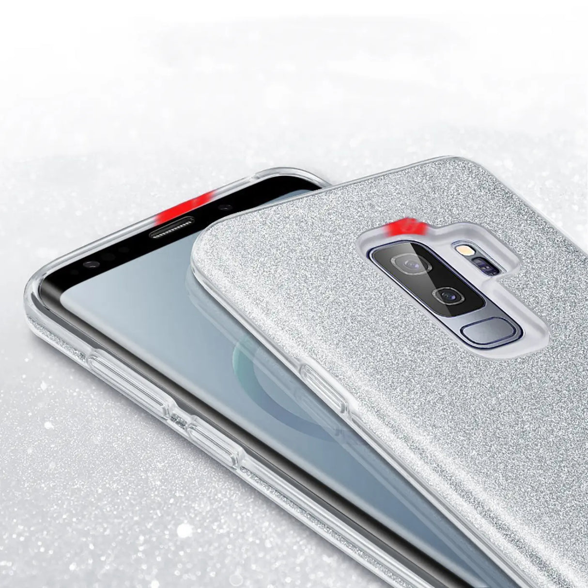 Glitzer Handyhülle aus TPU für Samsung Galaxy S9 Plus in Silber