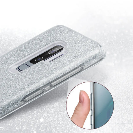 Glitzer Handyhülle aus TPU für Samsung Galaxy S9 Plus in Silber