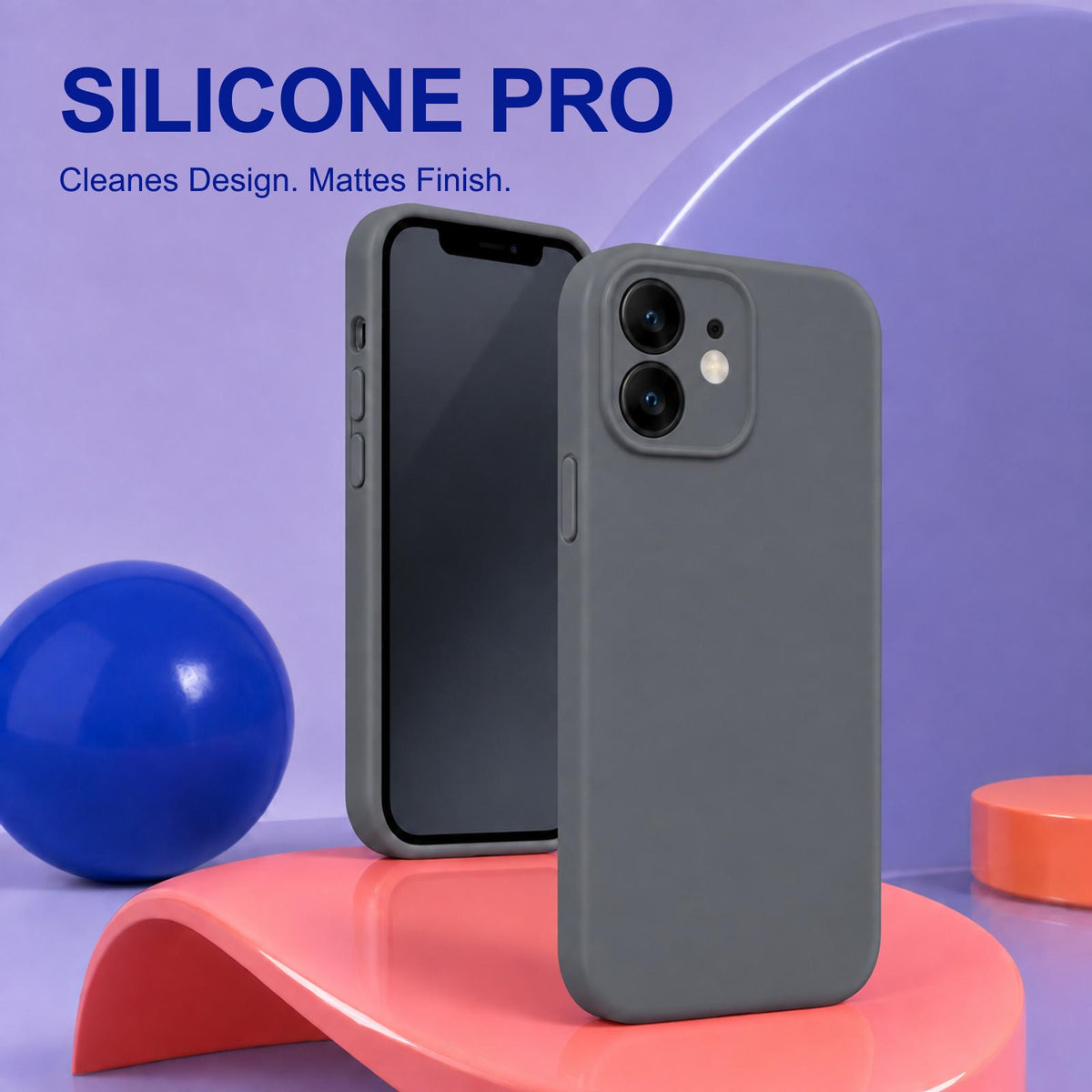 iPhone 11 - Silikon Hülle Soft-Touch Anthrazit