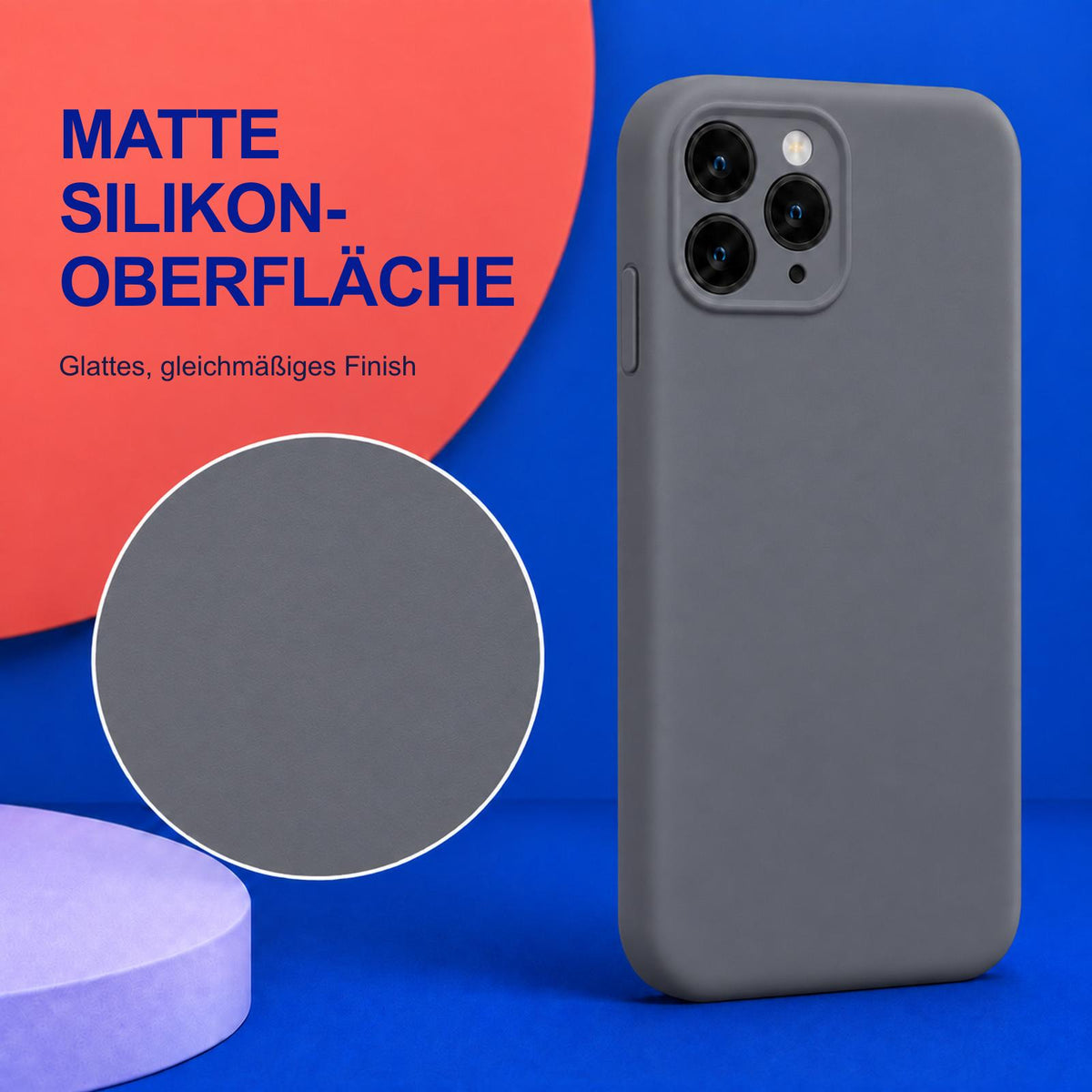iPhone 11 Pro Max - Silikon Hülle Soft-Touch Anthrazit
