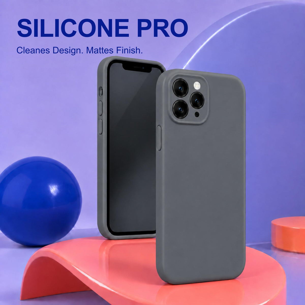 iPhone 11 Pro Max - Silikon Hülle Soft-Touch Anthrazit